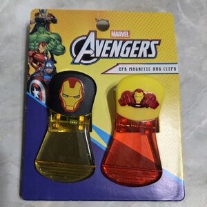 Marvel Avengers Iron Man Magnetic Bag Clips – Red, Yellow & Black
